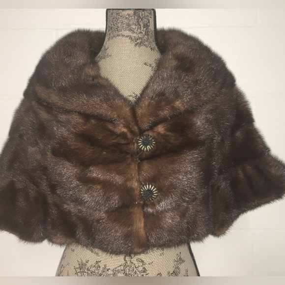 Vintage Brown Fur Stole - Picture 3 of 17